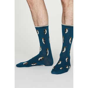 Pánské tmavě modré vzorované ponožky Penguin Bamboo Socks