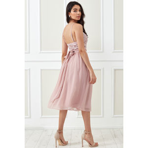 Světle růžové midi šaty Audrey