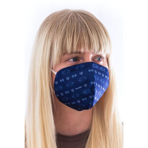 Modrá vzorovaná ochranní maska s filtrem FFP3 Čičmany