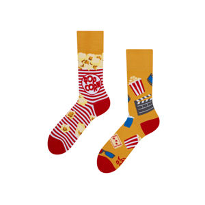 Žluto-červené ponožky Popcorn