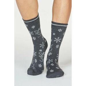 Tmavě šedé vzorované ponožky Bobbie Snow