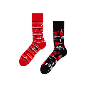 Černo-červené ponožky Rockfest