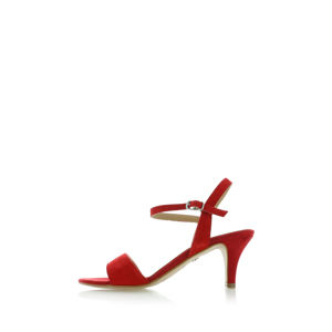 Červené kožené sandály 1-28361