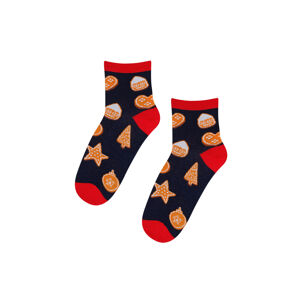 Tmavě modré vánoční ponožky 848