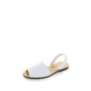 Bílé kožené sandály 1-28916