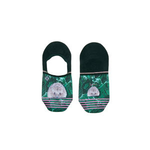 Dámské zelené kotníkové ponožky Hedgehog