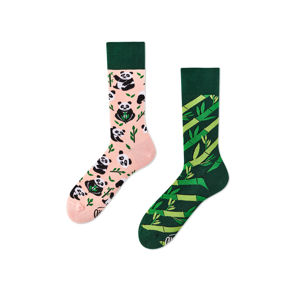 Růžovo-zelené ponožky Sweet Panda