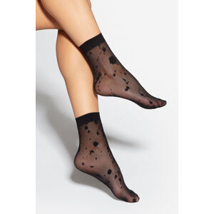 Černé vzorované ponožky Arti trendy 01 20DEN