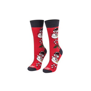 Červené vzorované ponožky Christmas mix