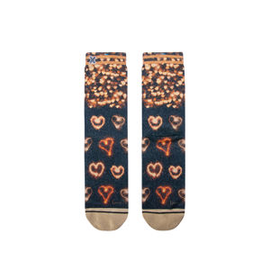 Dámské černo-zlaté vzorované ponožky Xmas Sparkle