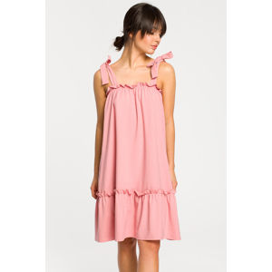 Růžové šaty B119