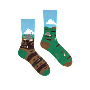 Modro-zelené ponožky Mole