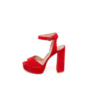 Červené kožené sandály Madeline