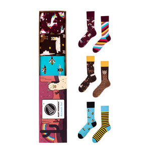Vícebarevné ponožky v dárkové krabičce Animals Set - trojbalení