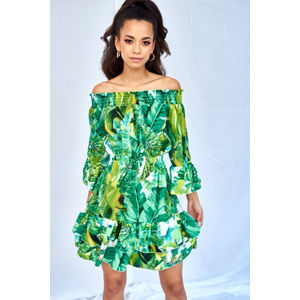 Zelené květované šaty MQ049