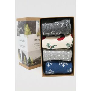Vícebarevné ponožky v dárkové krabičce Nessie Christmas - čtyřbalení