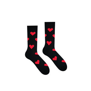 Červeno-černé ponožky His Valentine