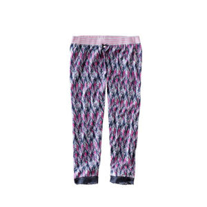 Růžovo-modré vzorované pyžamové 3/4 kathoty Mabell