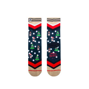 Dámské vícebarevné vzorované ponožky Xmas Pugs