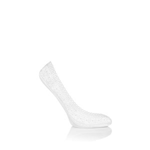 Bílé krajkové balerínkové ponožky CS14