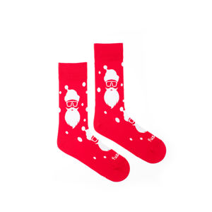 Červené vzorované ponožky Hipstamráz