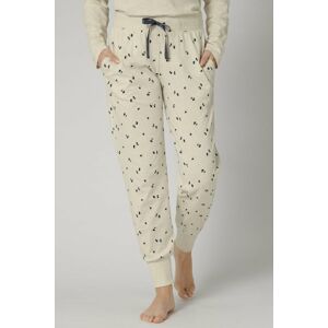 Světle béžové vzorované pyžamové kalhoty Mix & Match