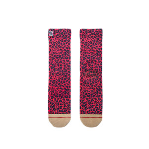 Dámské červené leopardí ponožky Xmas First Rack