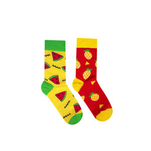 Žluto-červené ponožky Meloun & Ananas