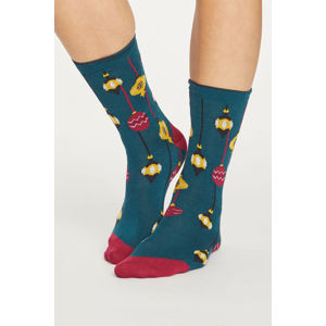Tyrkysově červené ponožky Bauble Socks