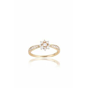 Prsten ve zlaté barvě s kamínky Stella