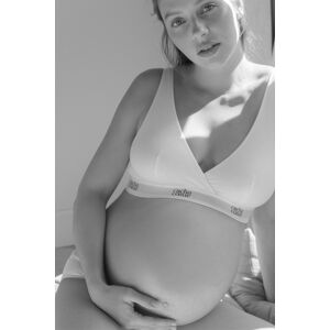 Bílá nevyztužená těhotenská podprsenka Life