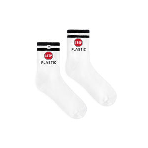 Bílé ponožky Stop Plastic