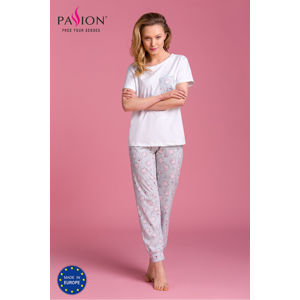 Šedo-bílé vzorované pyžamo PY134