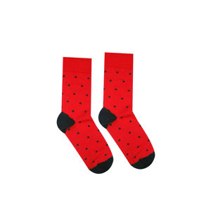 Černo-červené ponožky Gentleman