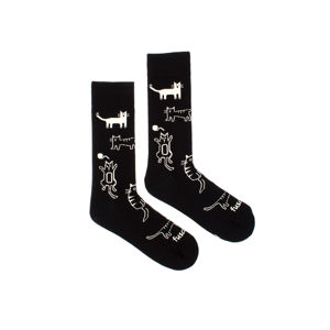 Černo-bílé ponožky Soft Kitty