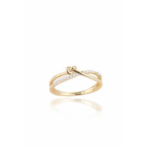 Prsten ve zlaté barvě s kamínky Luciana