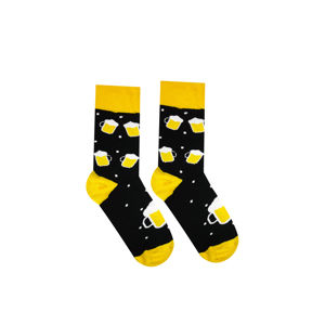 Žluto-černé ponožky Pivko