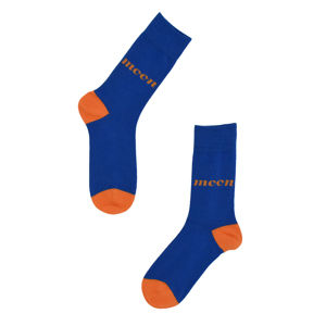Modro-oranžové ponožky Moon IV