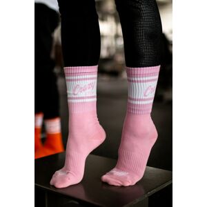 Světle růžové vysoké sportovní ponožky Crazystep