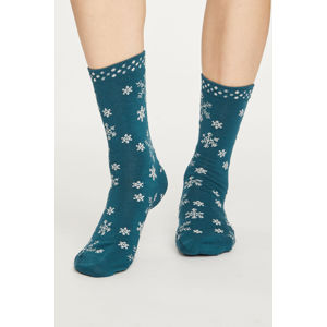 Tyrkysové ponožky Snowflake Socks