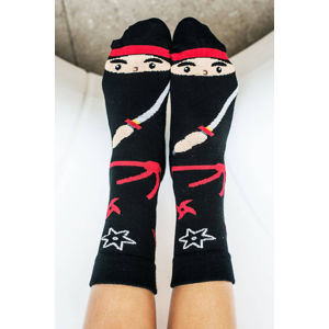 Černo-červené ponožky Ninja