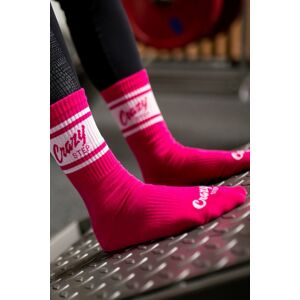 Fuchsiové vysoké sportovní ponožky Crazystep
