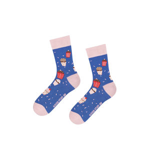 Modro-růžové ponožky Cupcakes