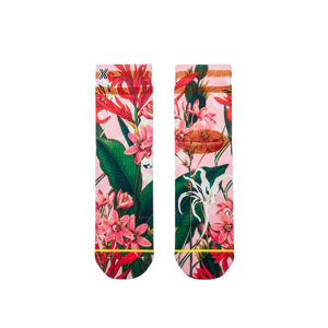 Dámské růžovo-zelené květované ponožky Chloe