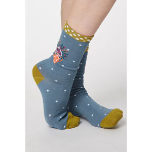 Modro-zelené ponožky Flora Socks