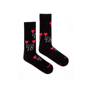 Černé vzorované ponožky Frajeri