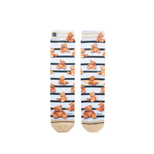 Dámské hnědo-bílé ponožky Teddy