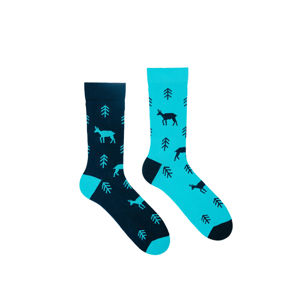 Modré vzorované ponožky Chamois