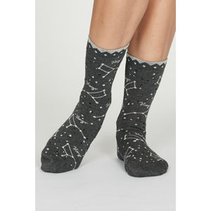Tmavě šedé vzorované ponožky Virgo Bamboo Zodiac Star Sign Socks