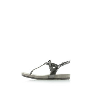 Tmavě stříbrné sandály 1-28107